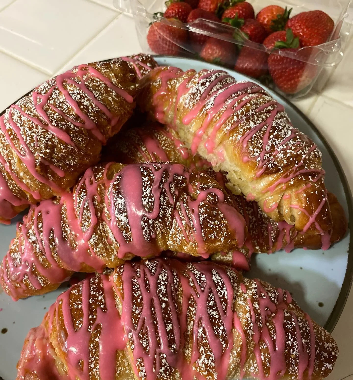 Strawberry Cream Croissants
