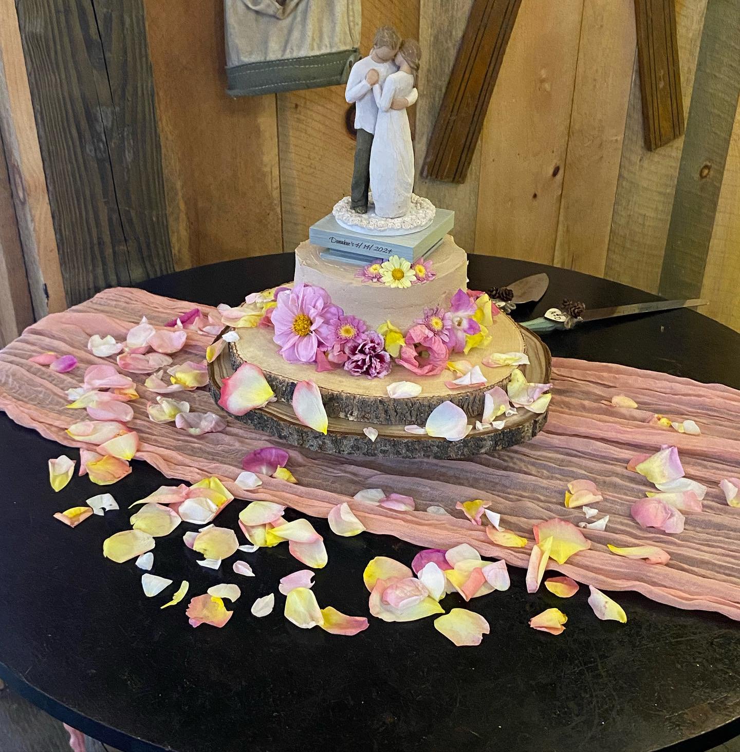 Vanilla Cake with Chocolate Ganache Wedding Cake