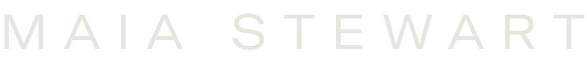 Maia Stewart fashion portfolio and stylist logo