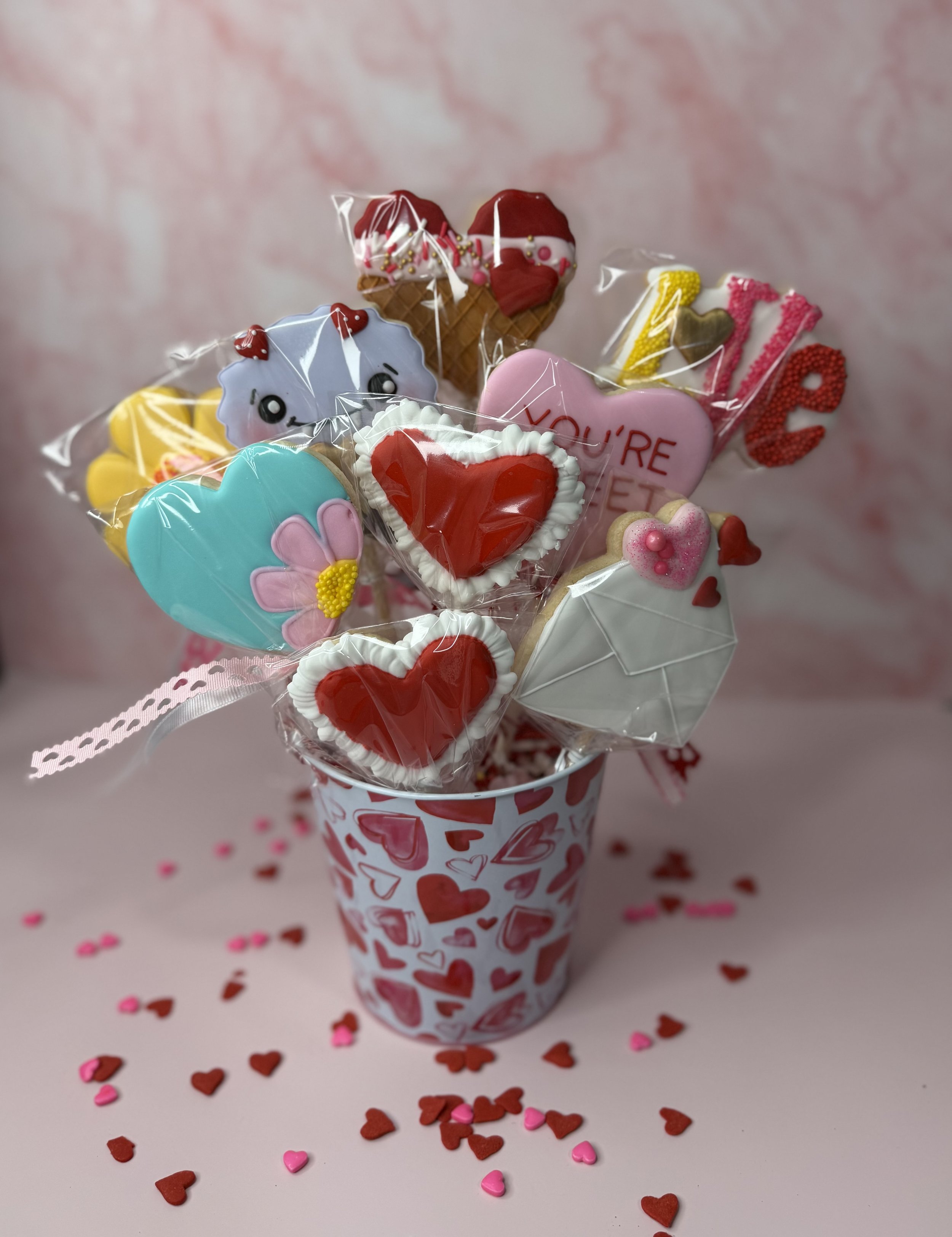 Sweetheart Cookie Bouquet
