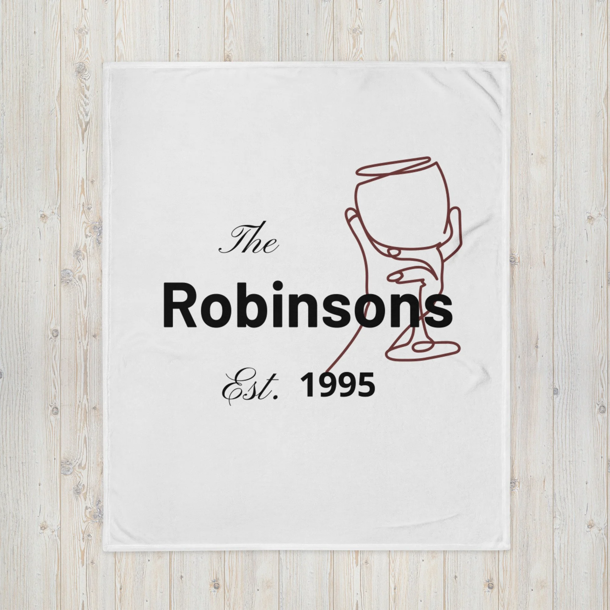 Custom Wedding Gift Throw Blanket