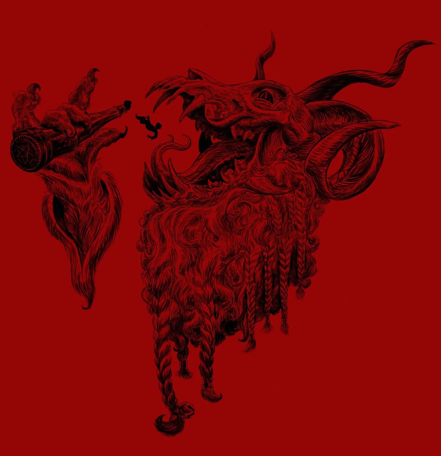 Quick Krampus drawing to end the year 🎅 

#art #illustration #krampus #christmas #horror