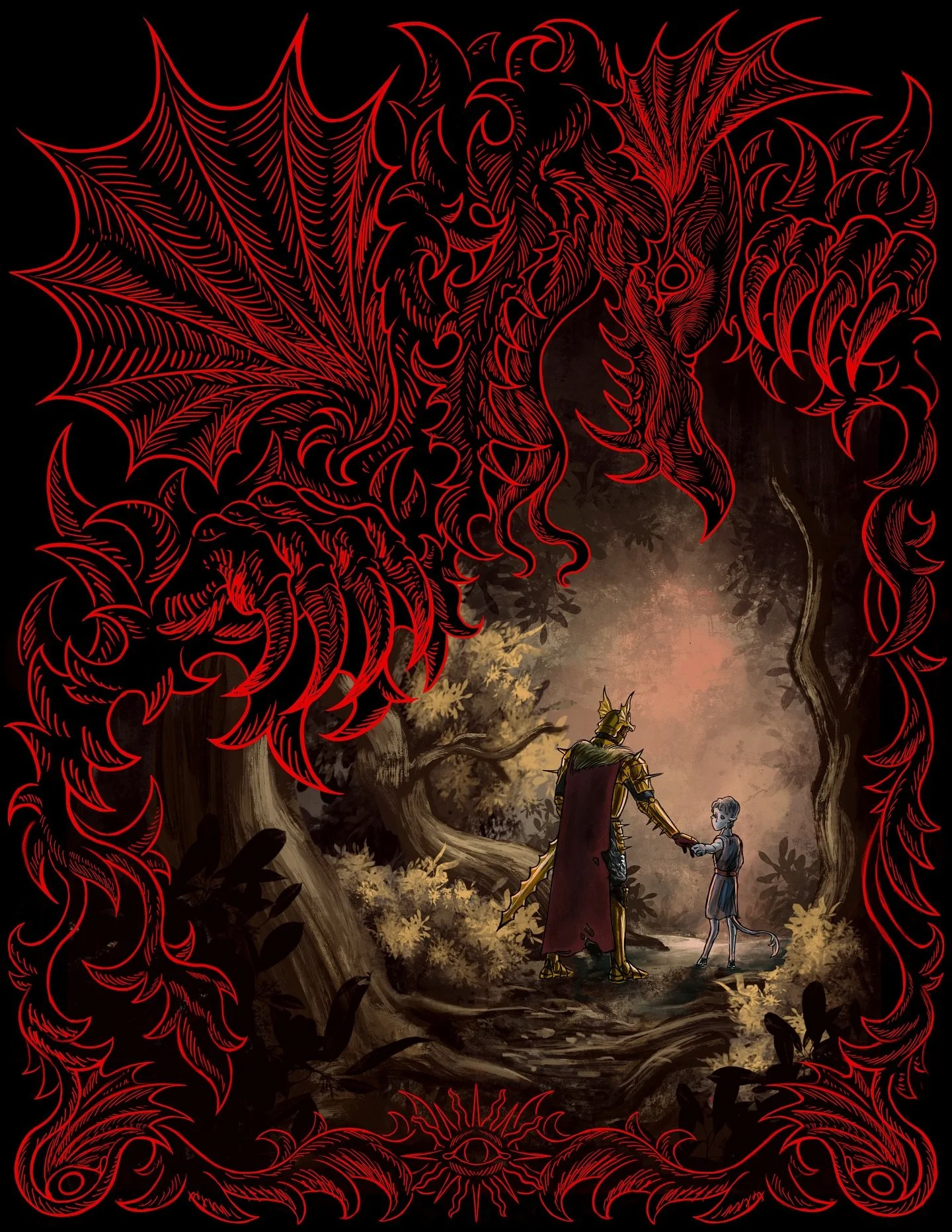 🤝

#art #artwork #artist #illustration #medieval #fantasy #dnd #dragon #knight #mythology #darkart #darkfantasy #creature #animal #devil #demon #blackart #engraving #crosshatching #artistsofinstagram #bookillustration #coverart #oc #characterdesign 