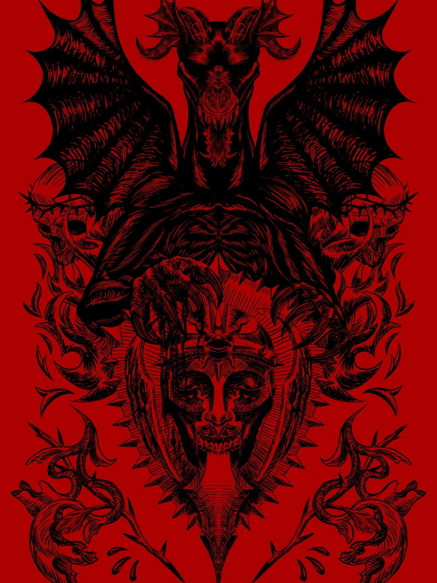 ❤️&zwj;🔥

#art #artwork #artist #illustration #medieval #fantasy #dnd #dragon #knight #mythology #darkart #darkfantasy #creature #animal #devil #demon #blackart #engraving #crosshatching #metal #metalart #deathmetal #blackmetal #tshirt #appearal #gr