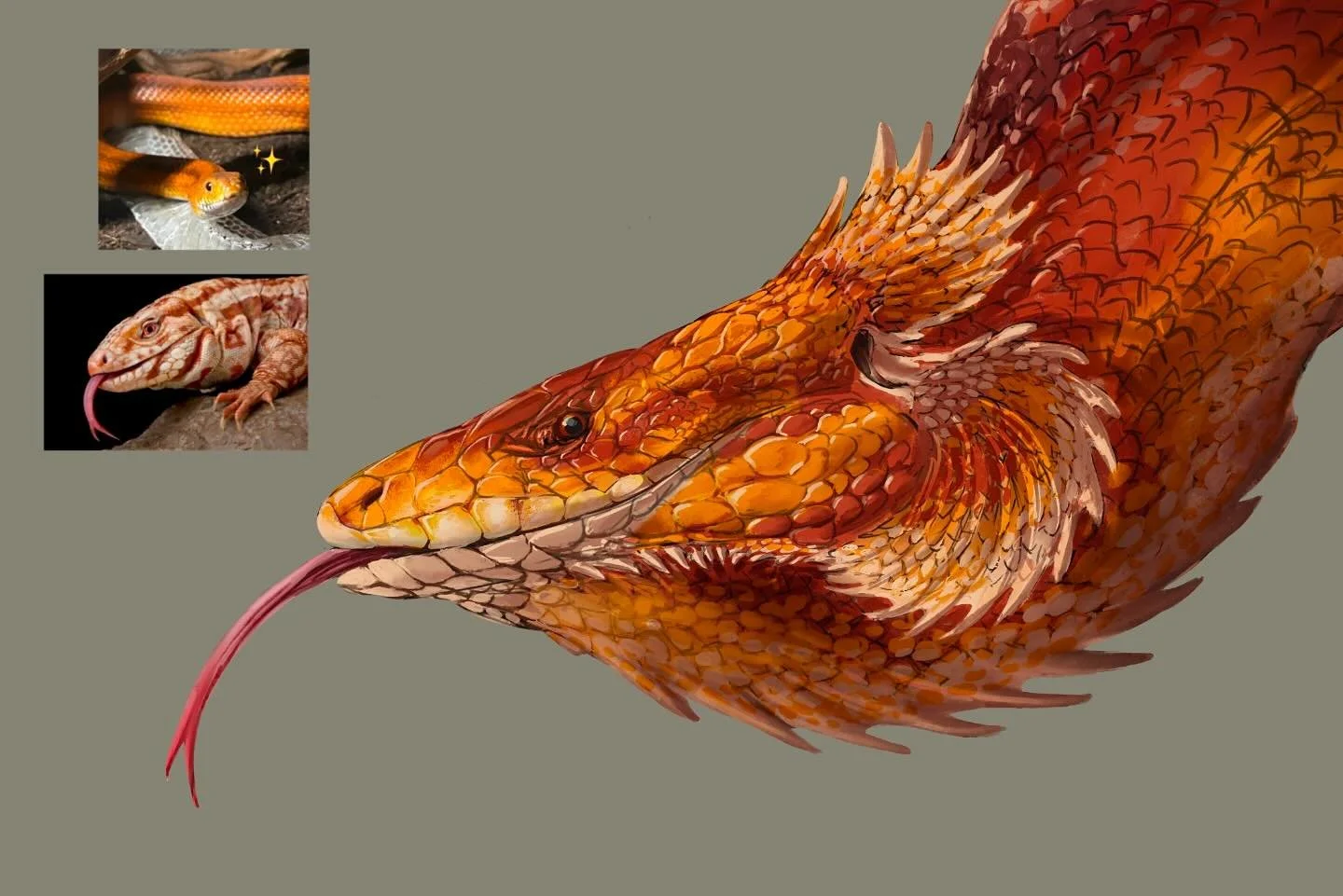 Based on my very linda Harley 🐍✨

#art #illustration #conceptart #creaturedesign #creature #monster #dragon #snake #snakesofinstagram #tegu #reptile #reptiles #cornsnake #pet #petportrait #artistofinstagram