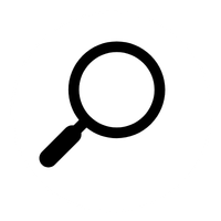 Magnifying glass icon on a white background