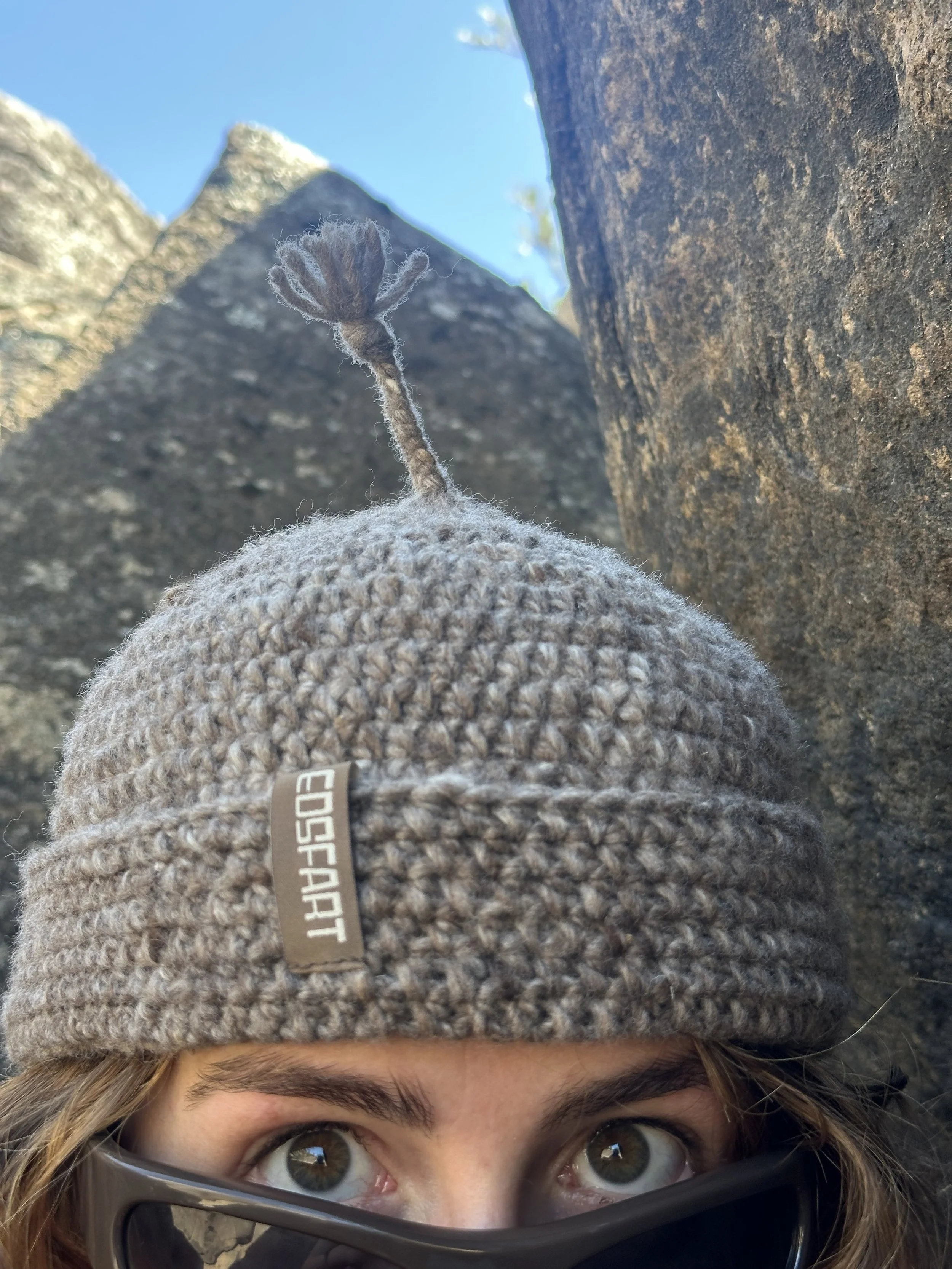 Freehand beanie with sprout