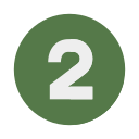 Green circle with a white number 2 inside