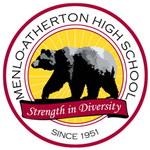 Logo for Menlo-Atherton high school, Evan's alma mater