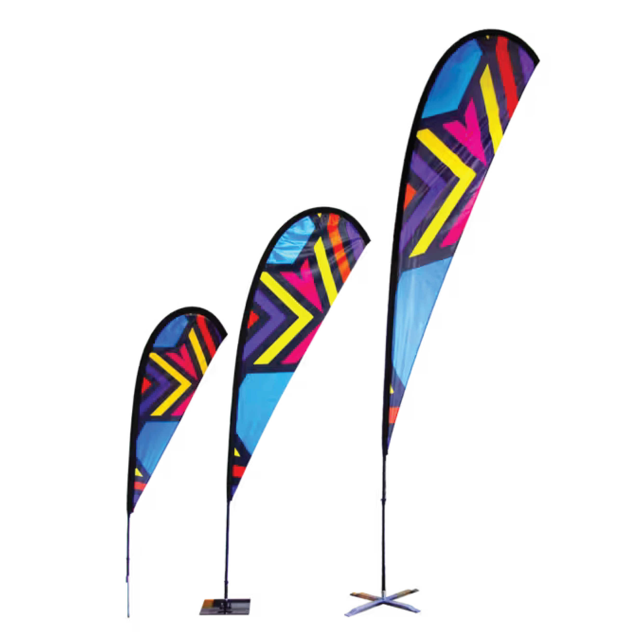 Teardrop Flag with Pole, Spike and Bag
