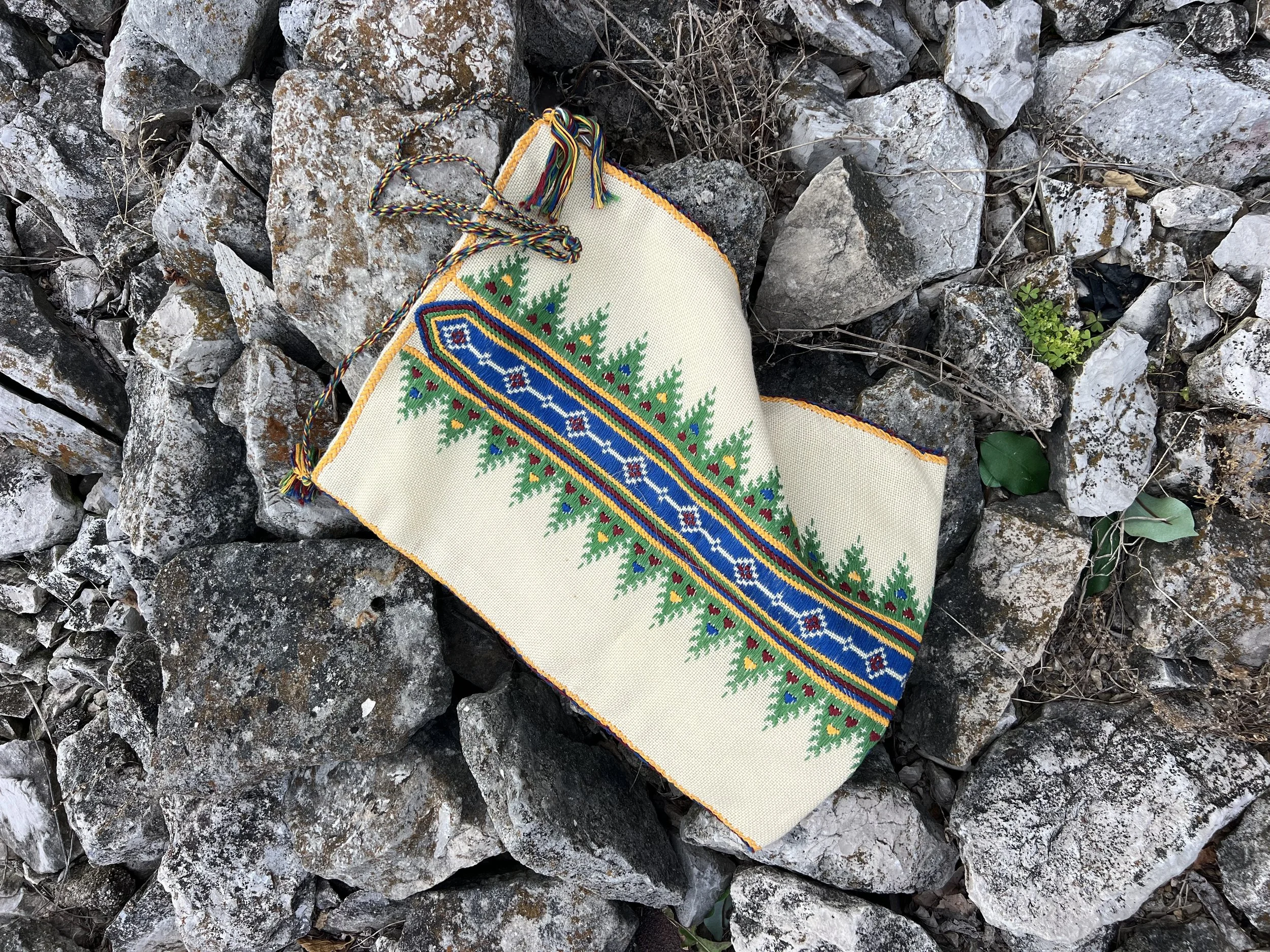 Native Handknit Drawstring Bag