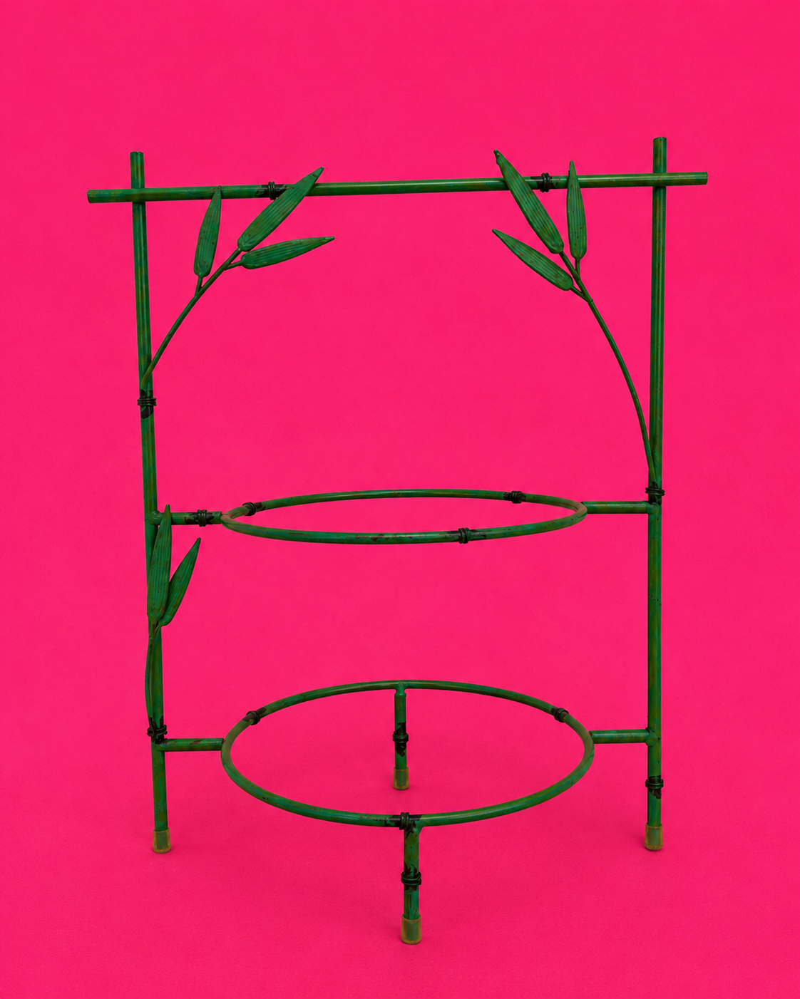 Green metal cakestand