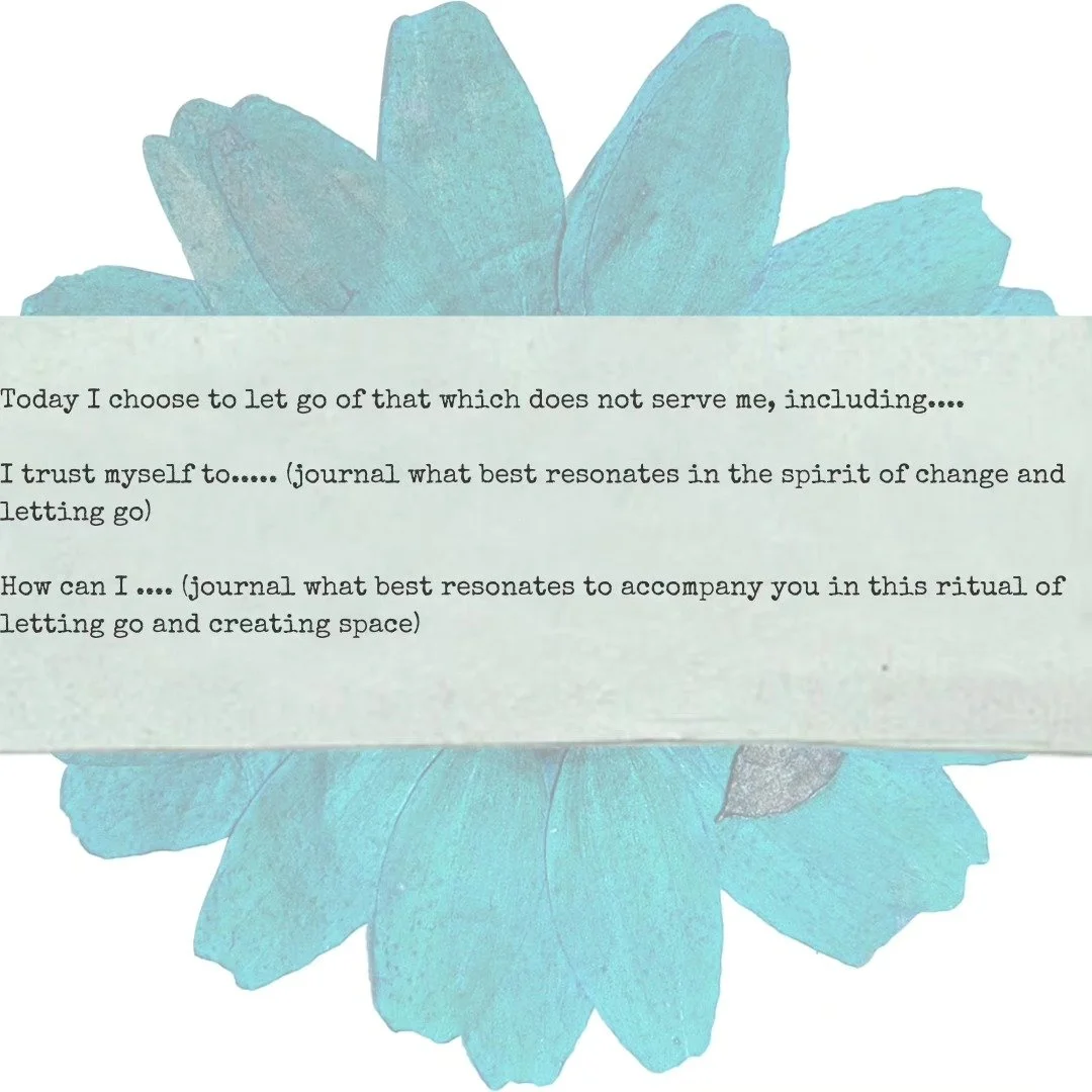I truly believe letting go needs to be a conscious ritual. Very often we allow things into our lives which in the moment may serve us. But, perhaps they overstay their welcome? 
How often do we sit in quiet reflection and consider the aesthetics of o