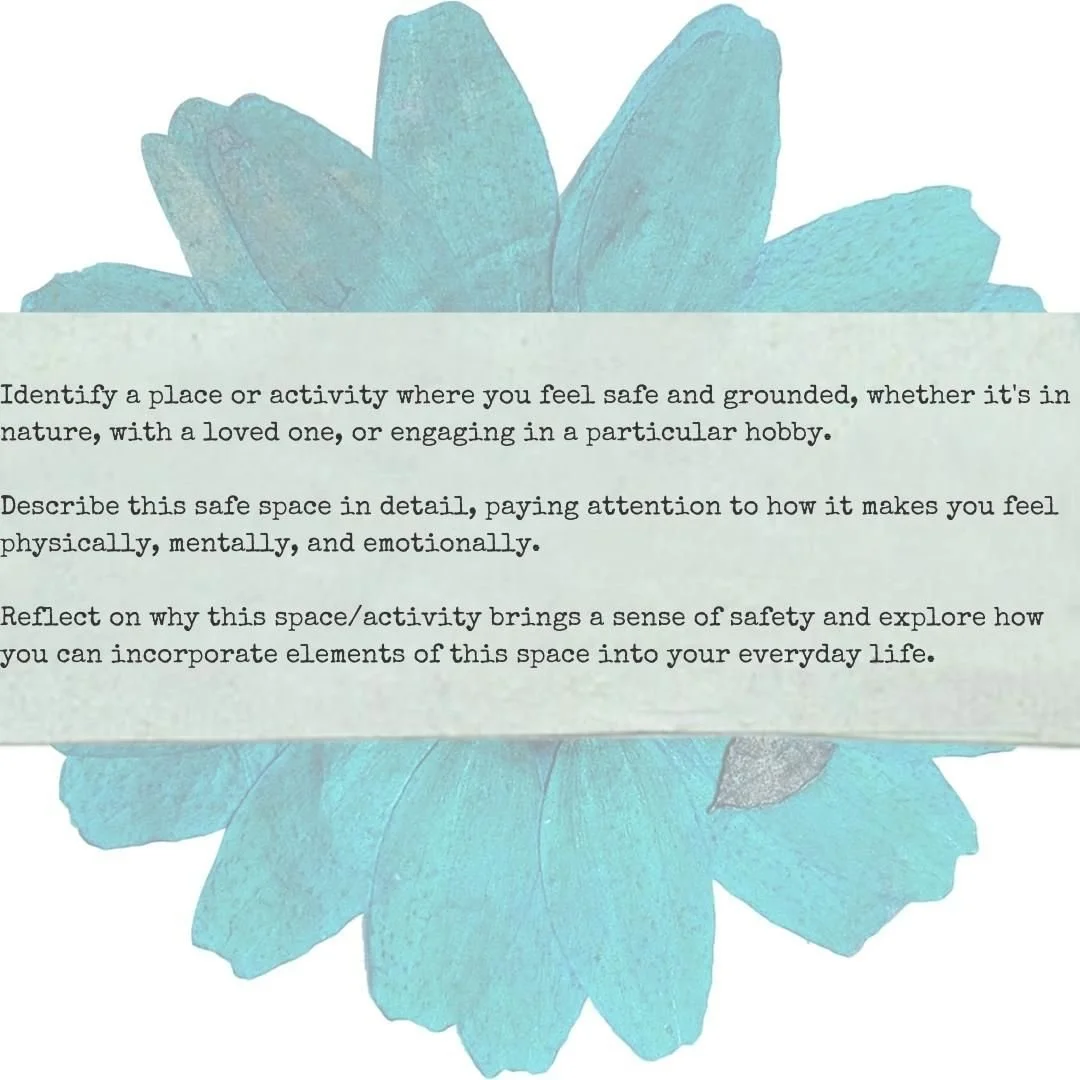Explore the mind-body connection as you try to identify your landscape of safety. 
Recognize this as an anchor for you to allow the energy to flow to other spaces in your life. 
Also recognize that this may change too as you evolve. So, remember to c