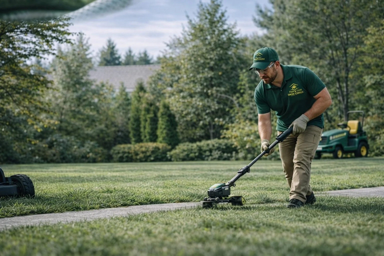 Professional lawn care service mowing grass in Aubrey, Prosper, Celina, and Cross Roads Texas