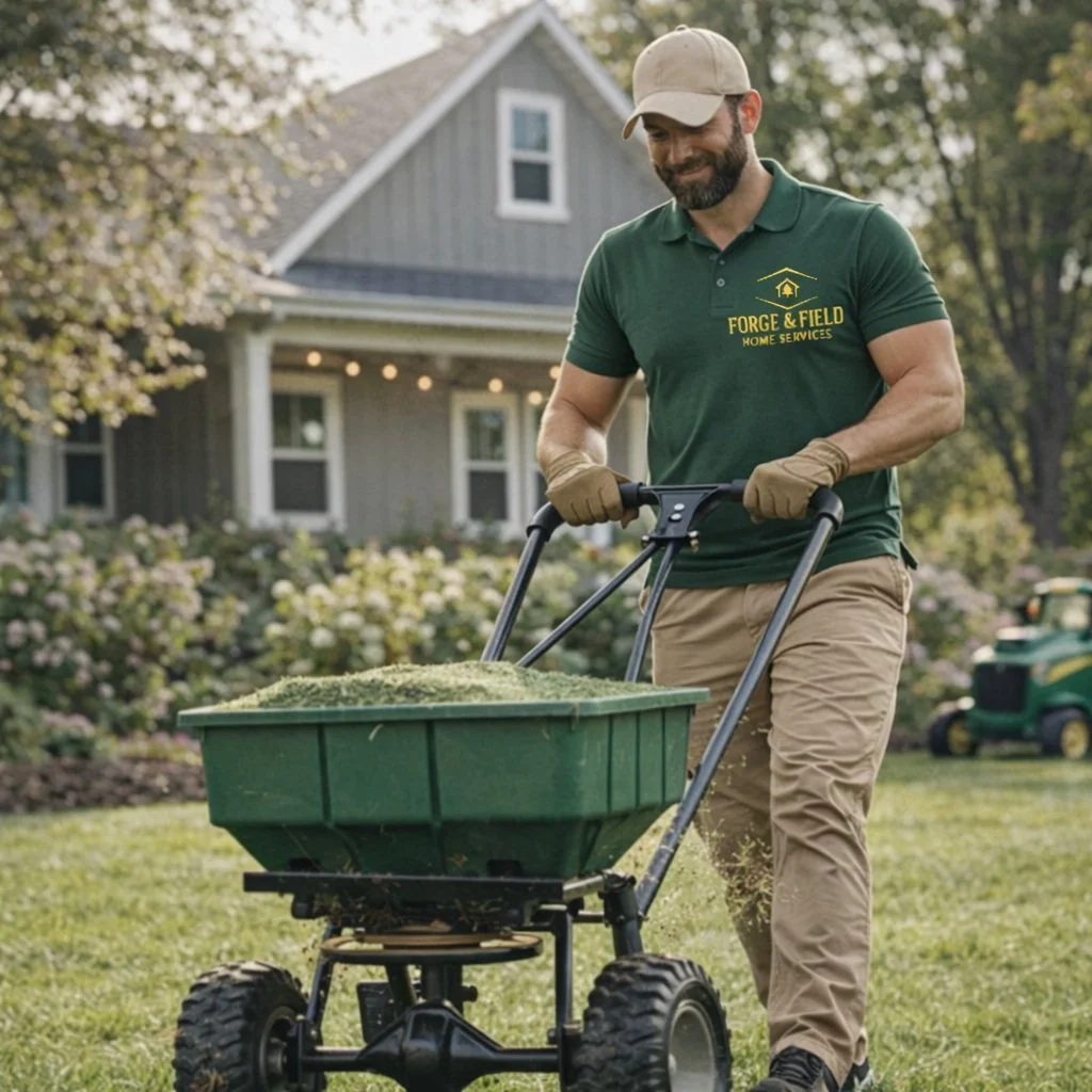 Forge & Field Home Services lawn care professional serving Aubrey, Prosper, Celina, and Cross Roads Texas