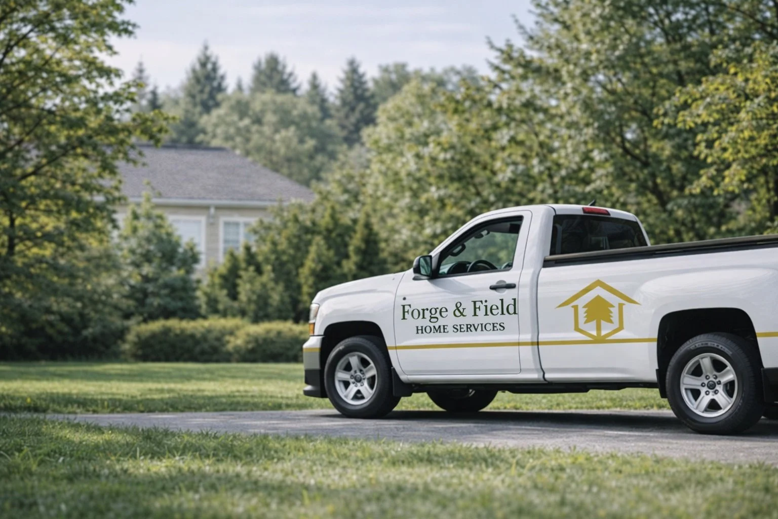 Forge & Field Home Services truck serving Aubrey, Prosper, and Celina Texas