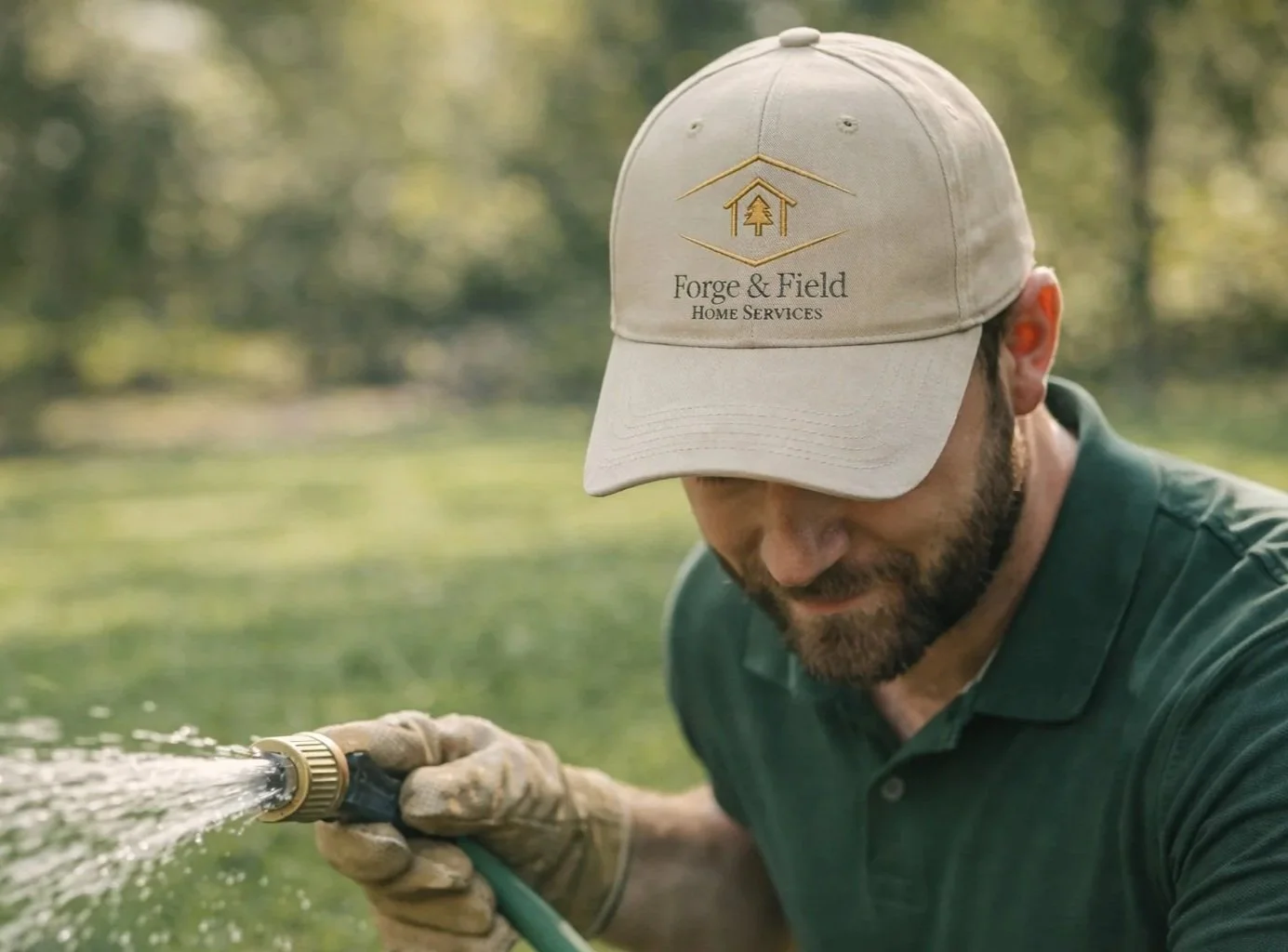 Forge & Field Home Services technician working outdoors in North Texas