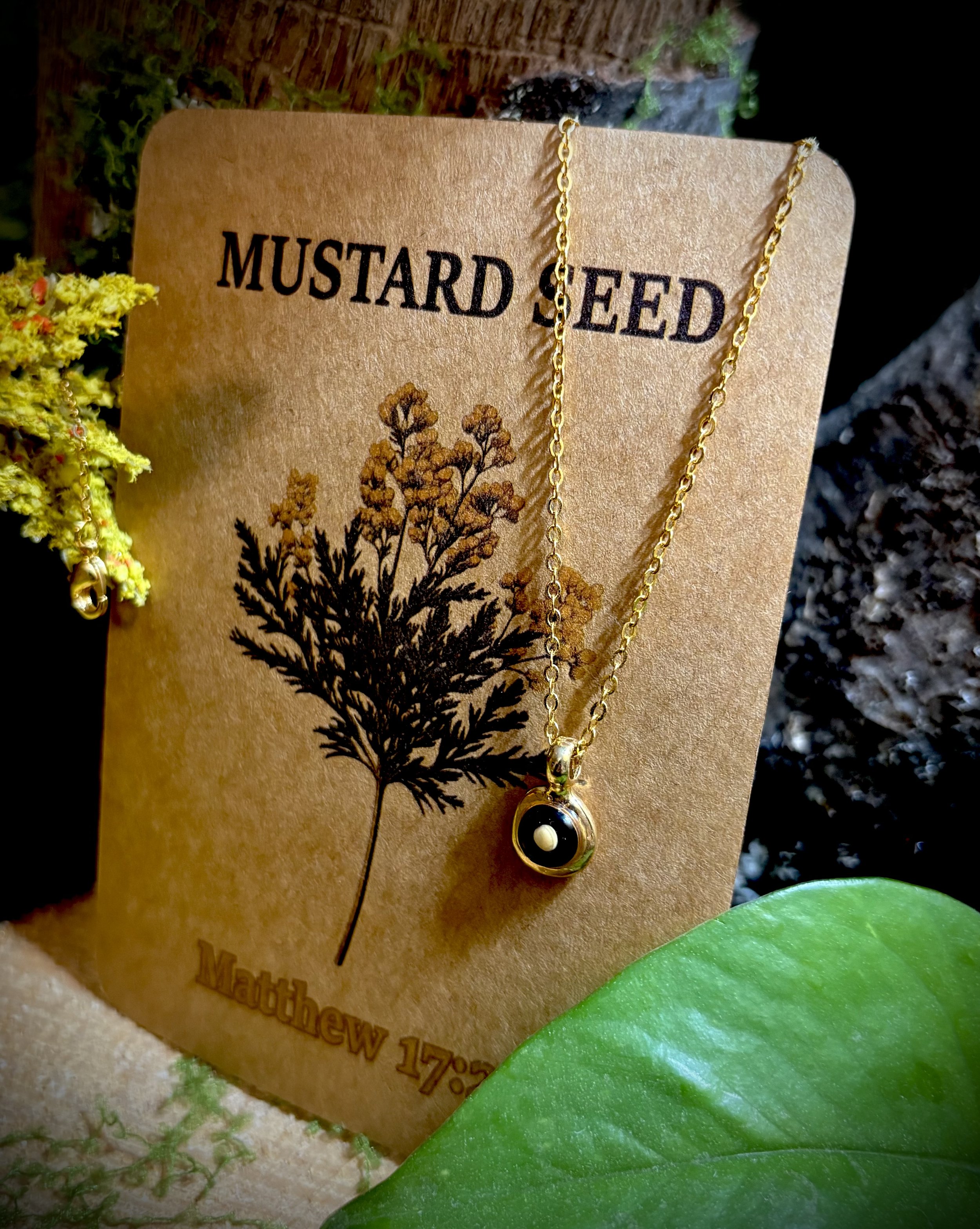 Gold Mustard Seed Necklace