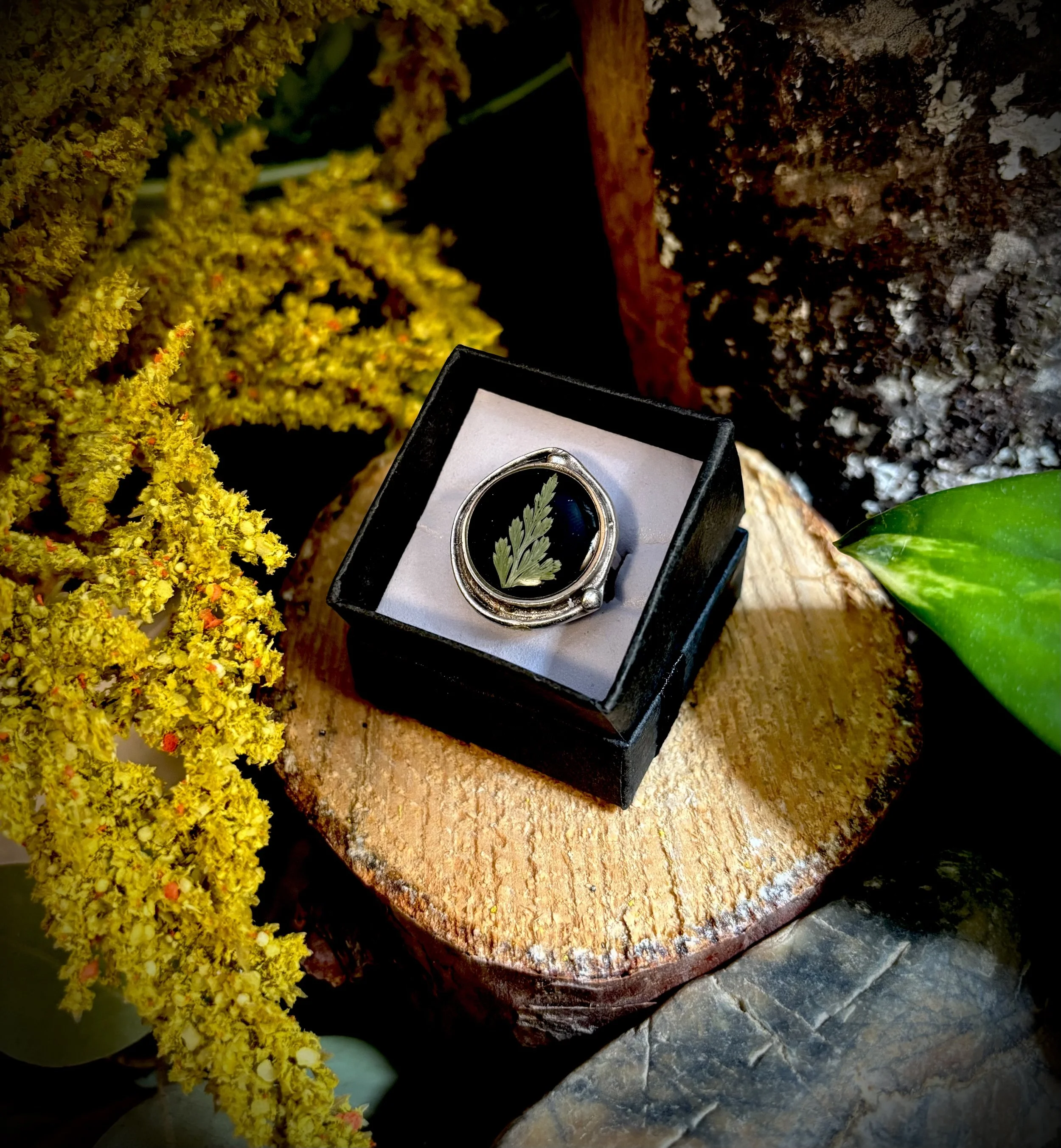 Large Circular Antique Silver Ring-