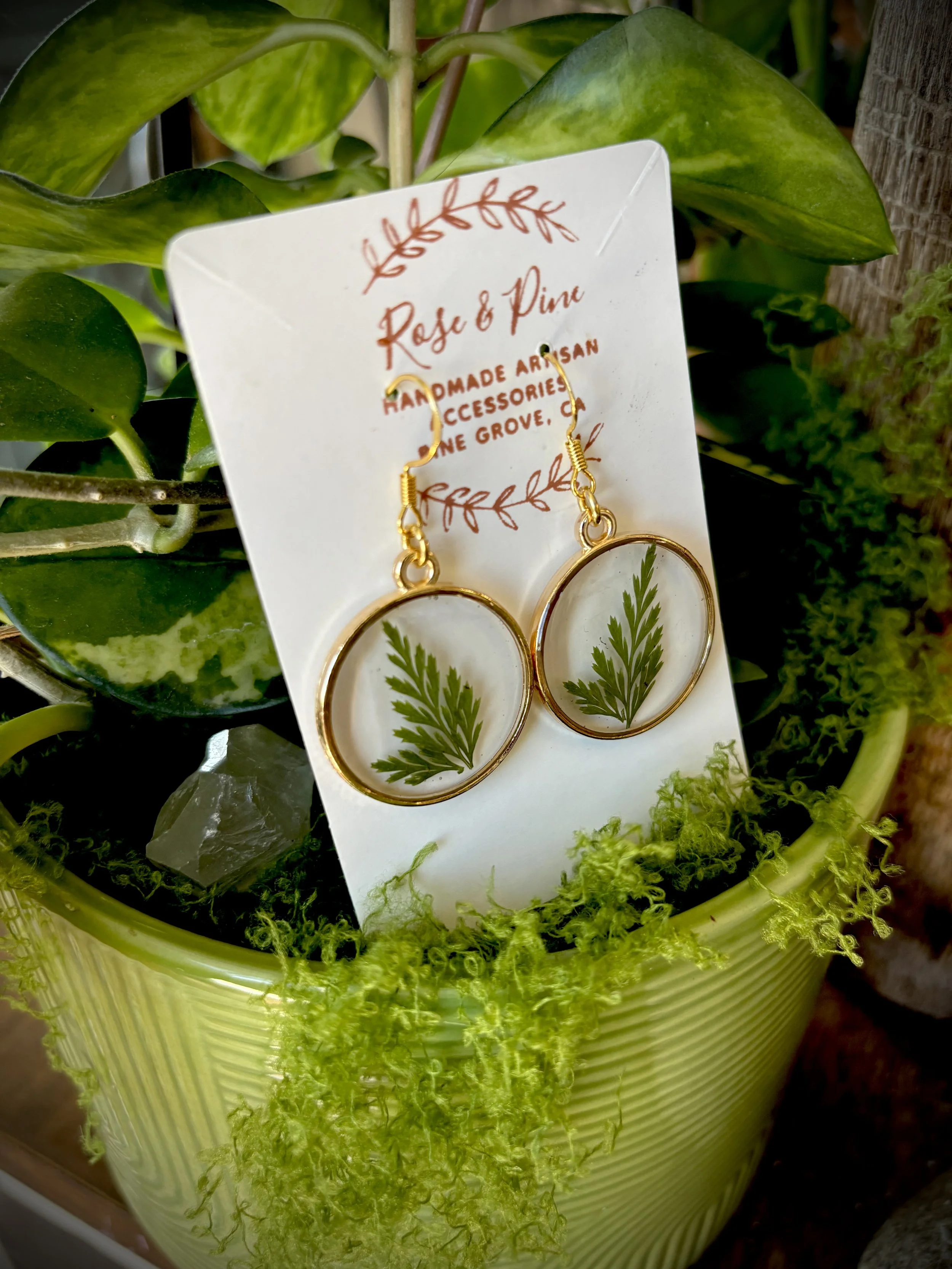 Gold Fern Earrings
