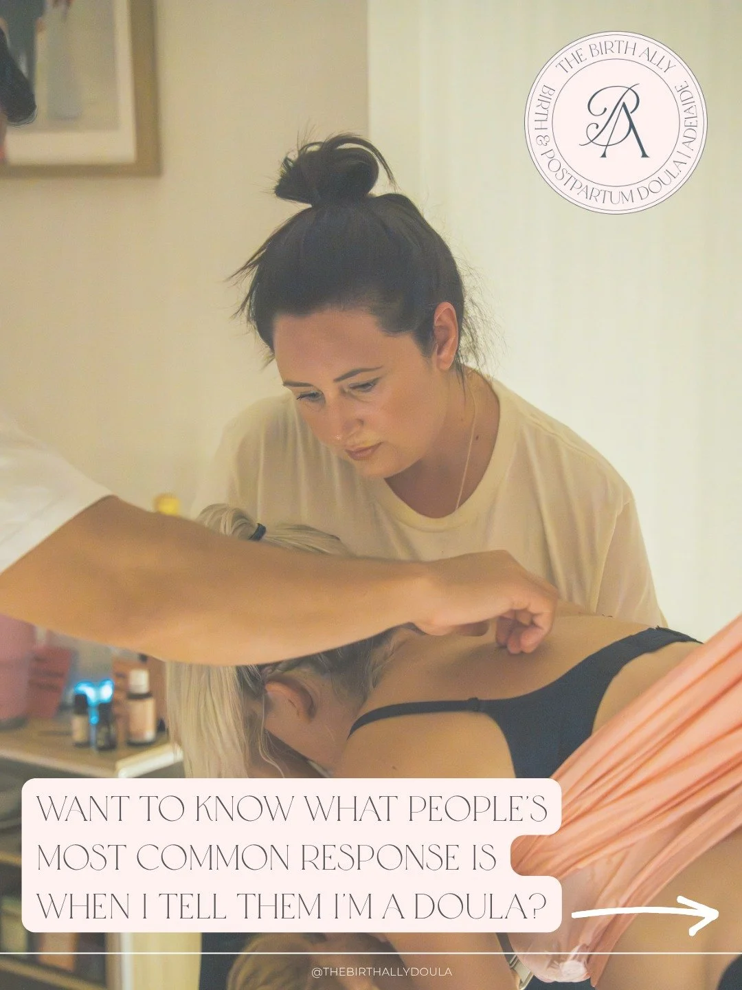 Can you guess what people's most common response is when I tell them I'm a doula? 🤔