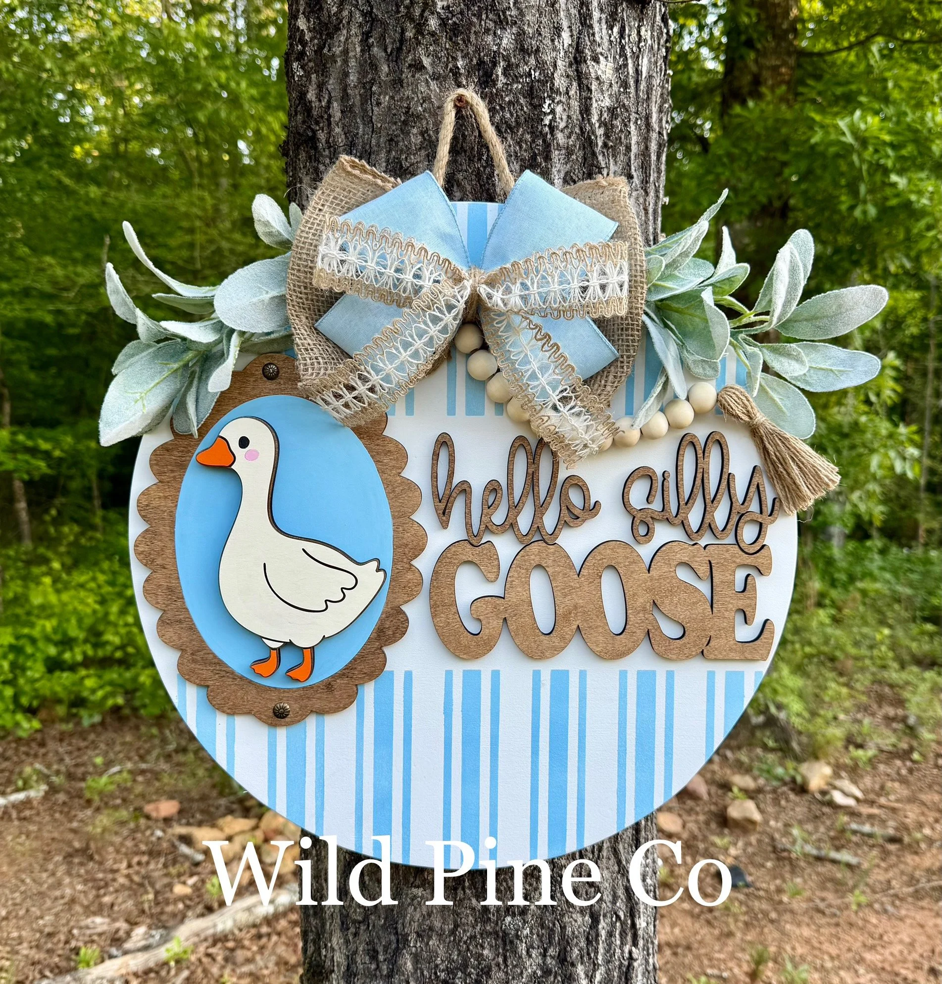 Blue Stripe Silly Goose