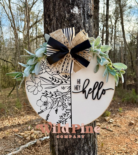 Hi Hey Hello Door Hanger