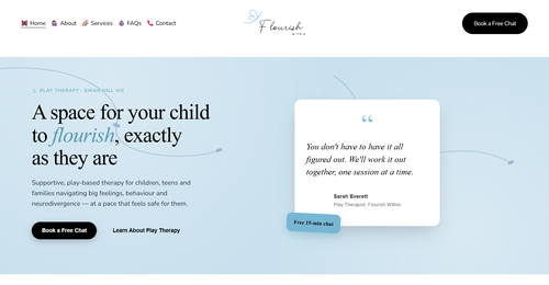 Flourish Within website homepage