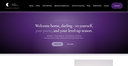 Chez Stanley website homepage