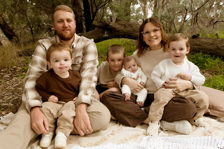 Teagan with her family