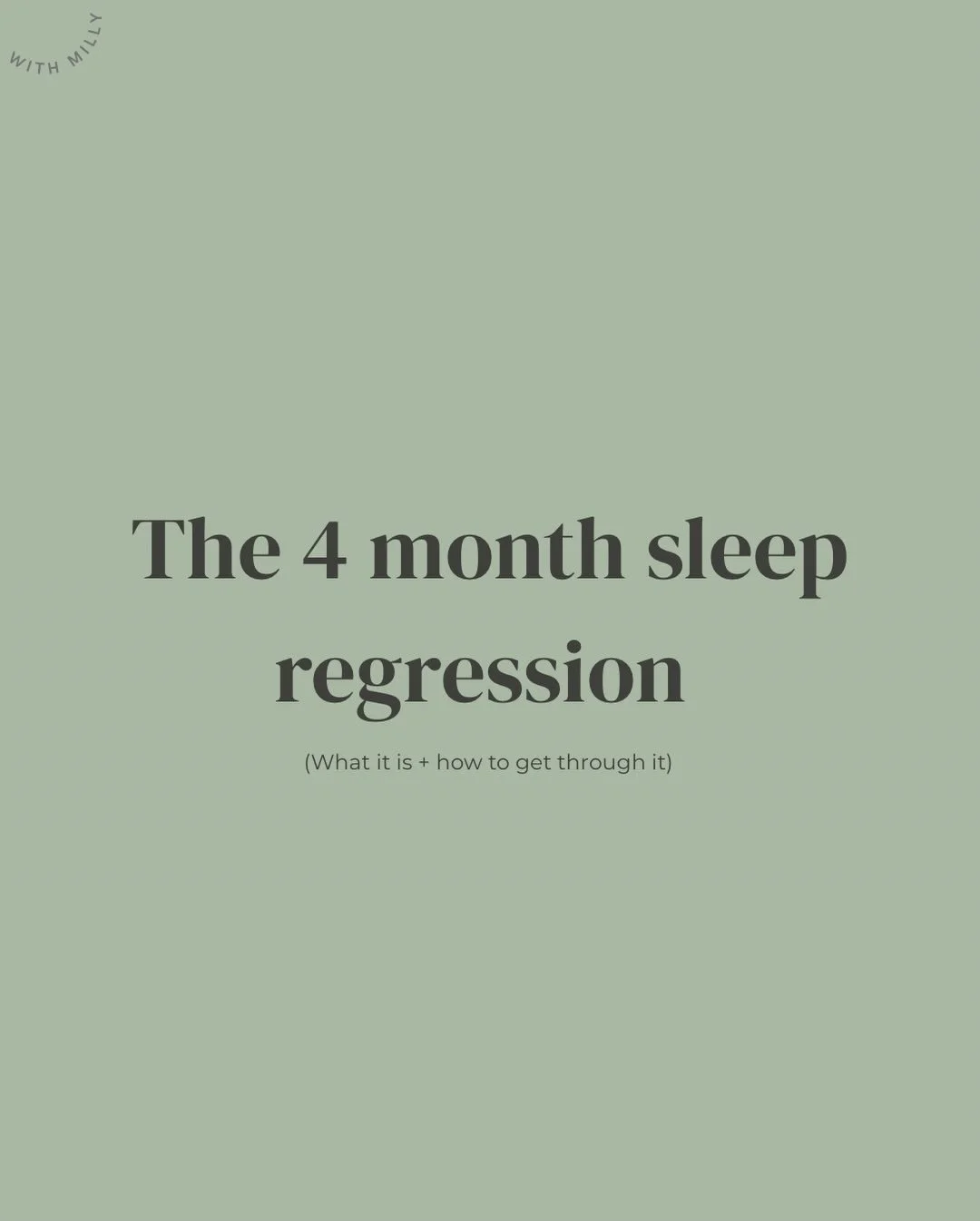 The 4 month &ldquo;sleep regression&rdquo; can feel exhausting and confusing - especially when your baby suddenly starts waking more, catnapping, or fighting sleep.

It&rsquo;s actually a developmental leap where your baby&rsquo;s sleep matures. Whil