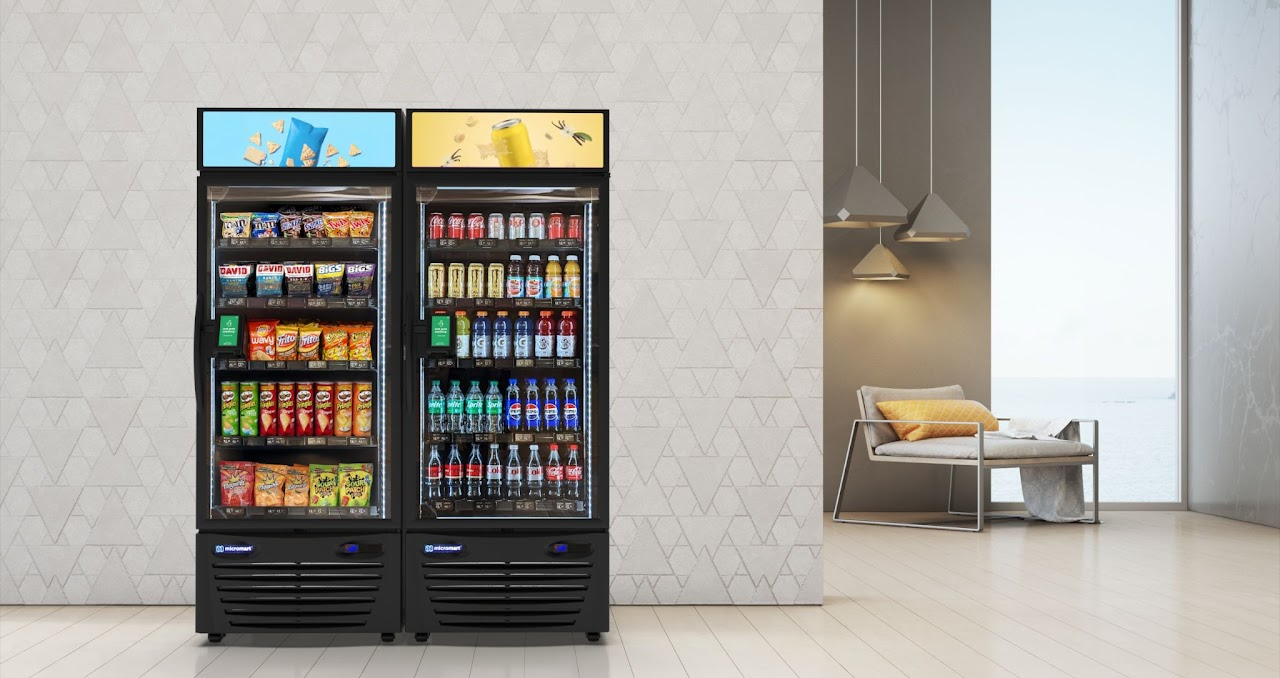 Image of smart vending machines in modern building