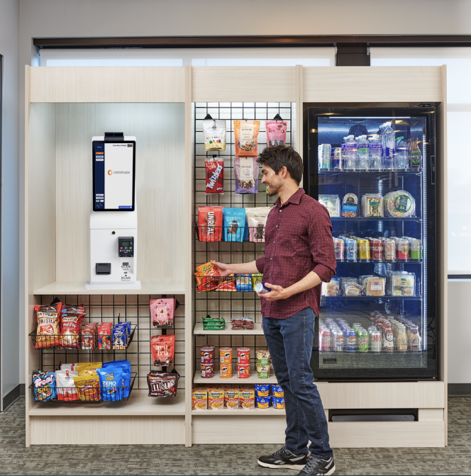 open break room with snacks