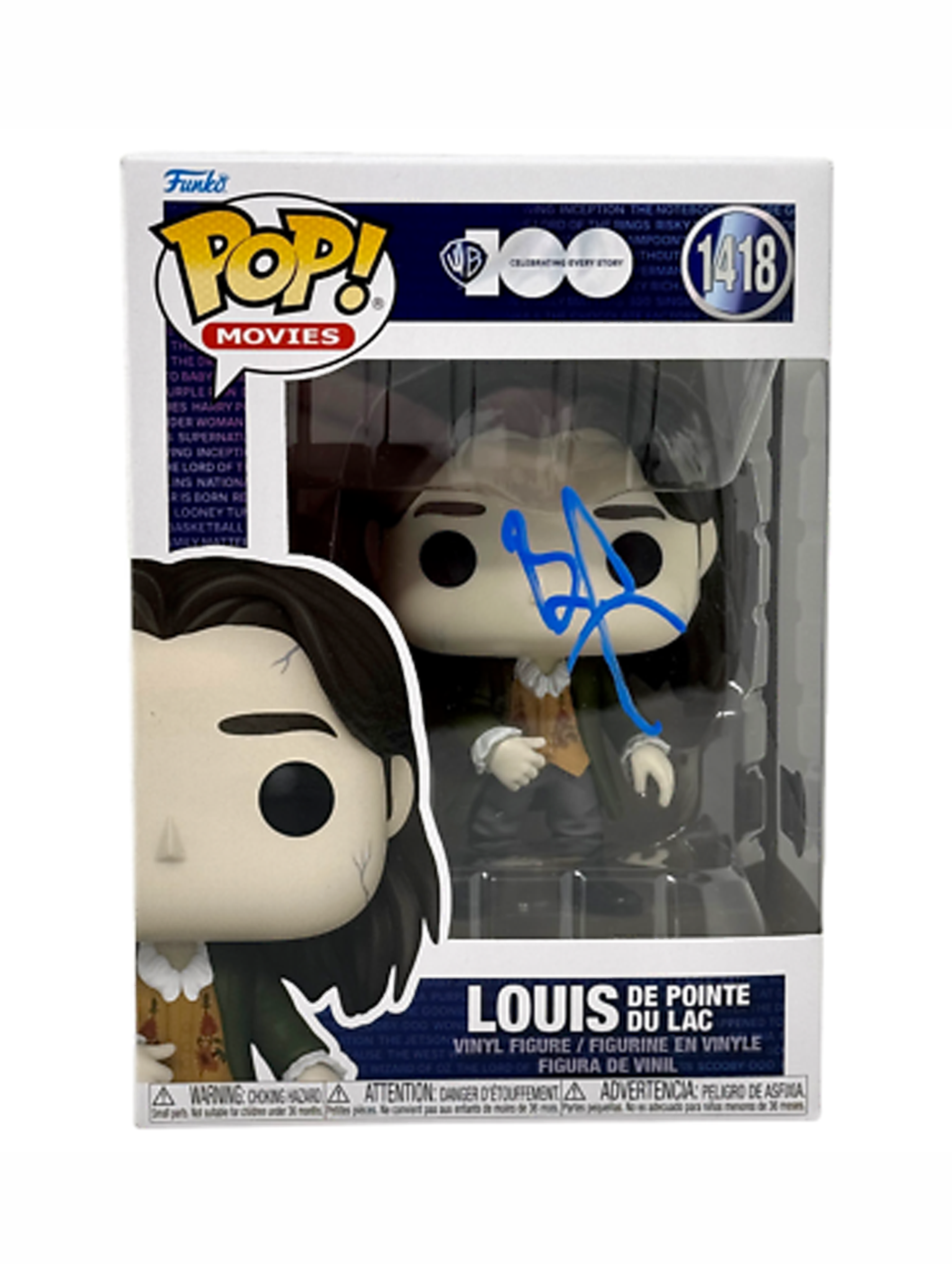 Brad Pitt Signed Louis #1418 Funko Pop Figure