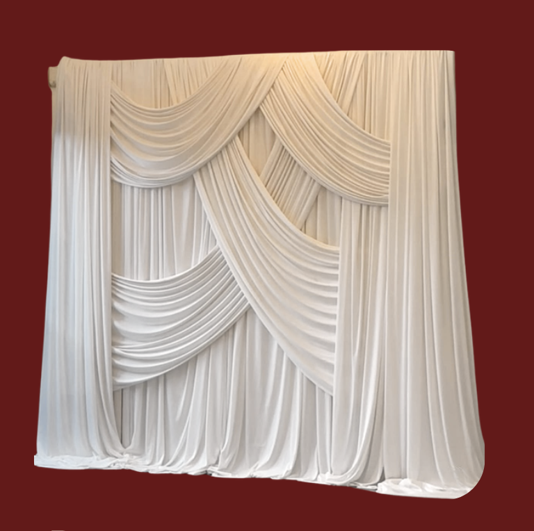 Ivory Drapery Backdrop
