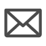 Icon of an unopened envelope, representing email or message.