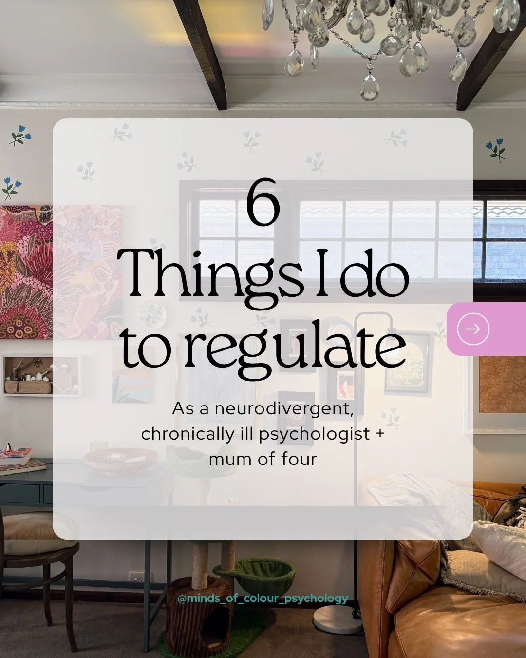 Regulation doesn&rsquo;t always look like breathing exercises, mindfulness or &ldquo;calming down&rdquo;.

For me, it often looks more like reducing demands, changing the environment, making things easier, leaning into things I genuinely enjoy, conne
