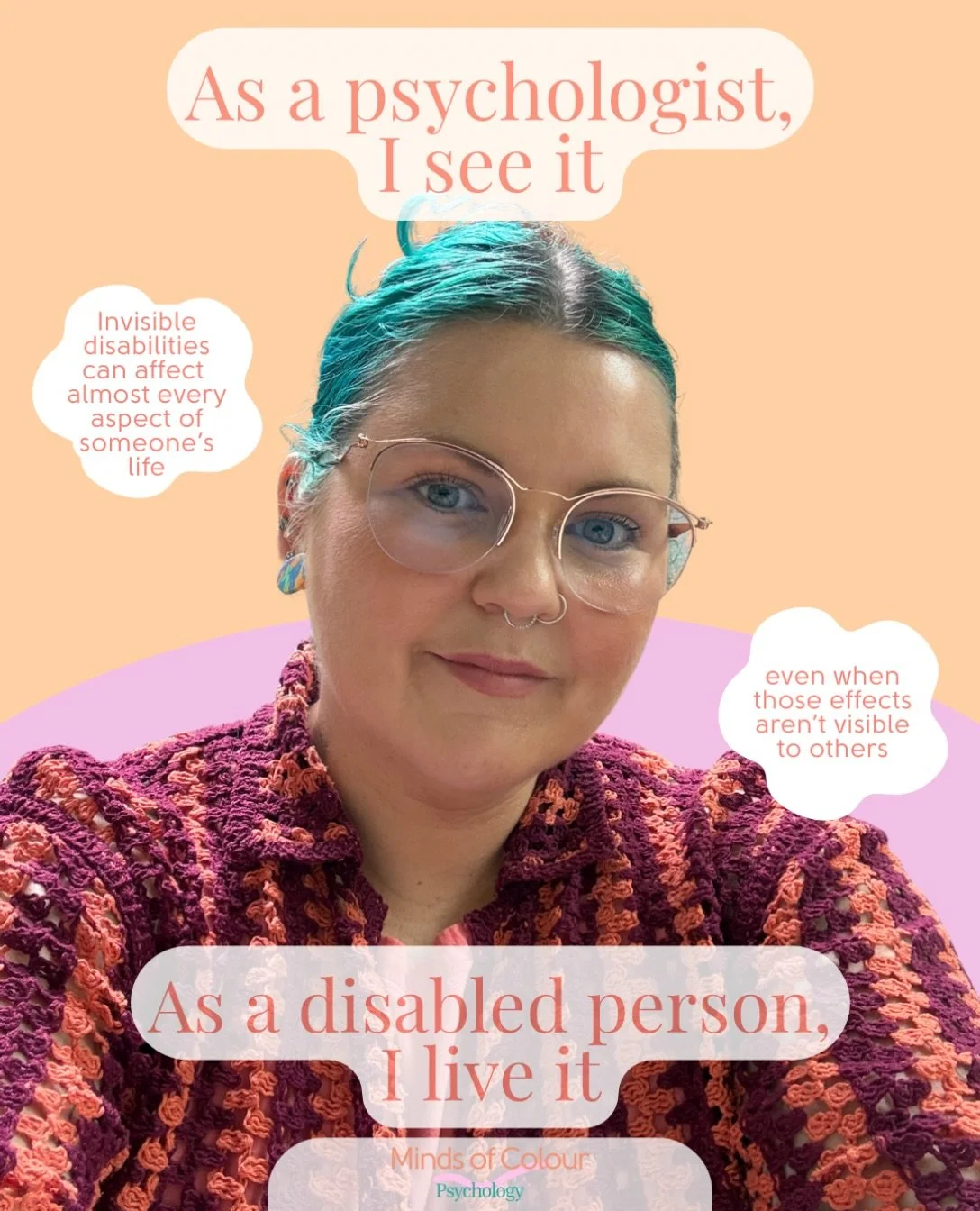 Invisible Disabilities Week 🌻

I&rsquo;m a clinical psychologist, and I also live with invisible disabilities, including ADHD, autism, POTS, autoimmune disease, HSD, MCAS, ME/CFS, chronic migraines and the complexities of perimenopause.

These shape