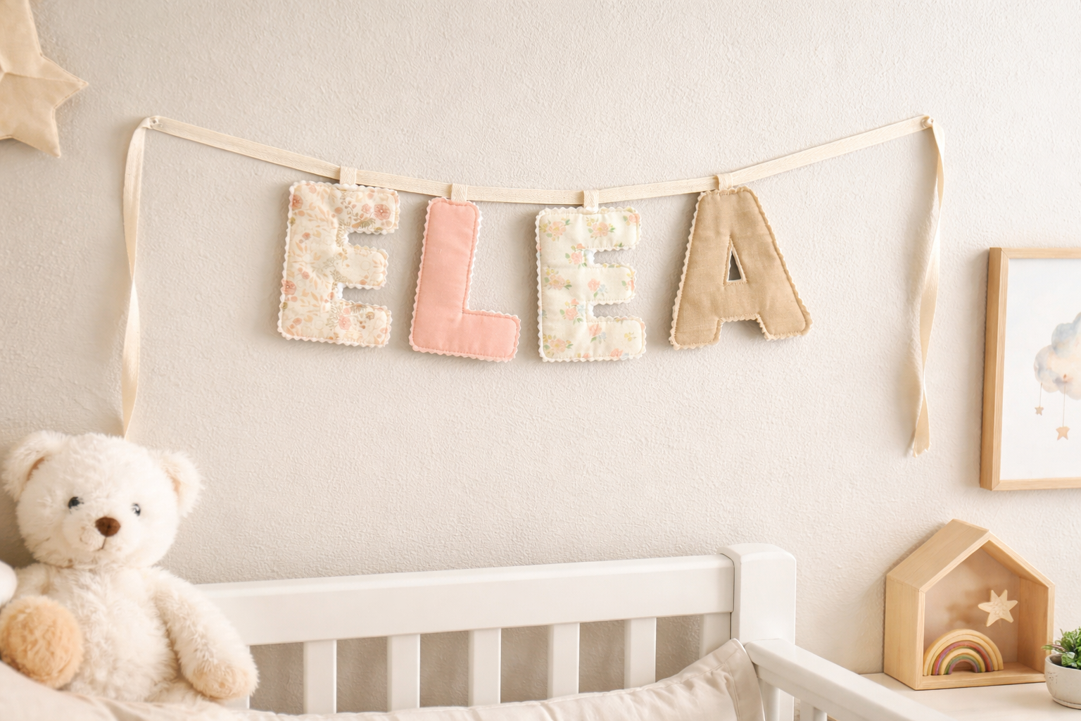Quilted Fabric Name Banner
