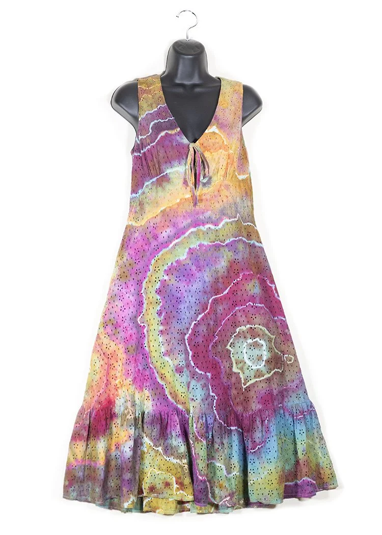 Trippy Rose Geode Dress