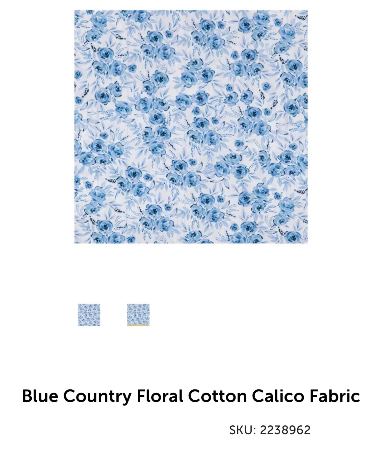 Blue Country Floral Cotton Calico_2238962