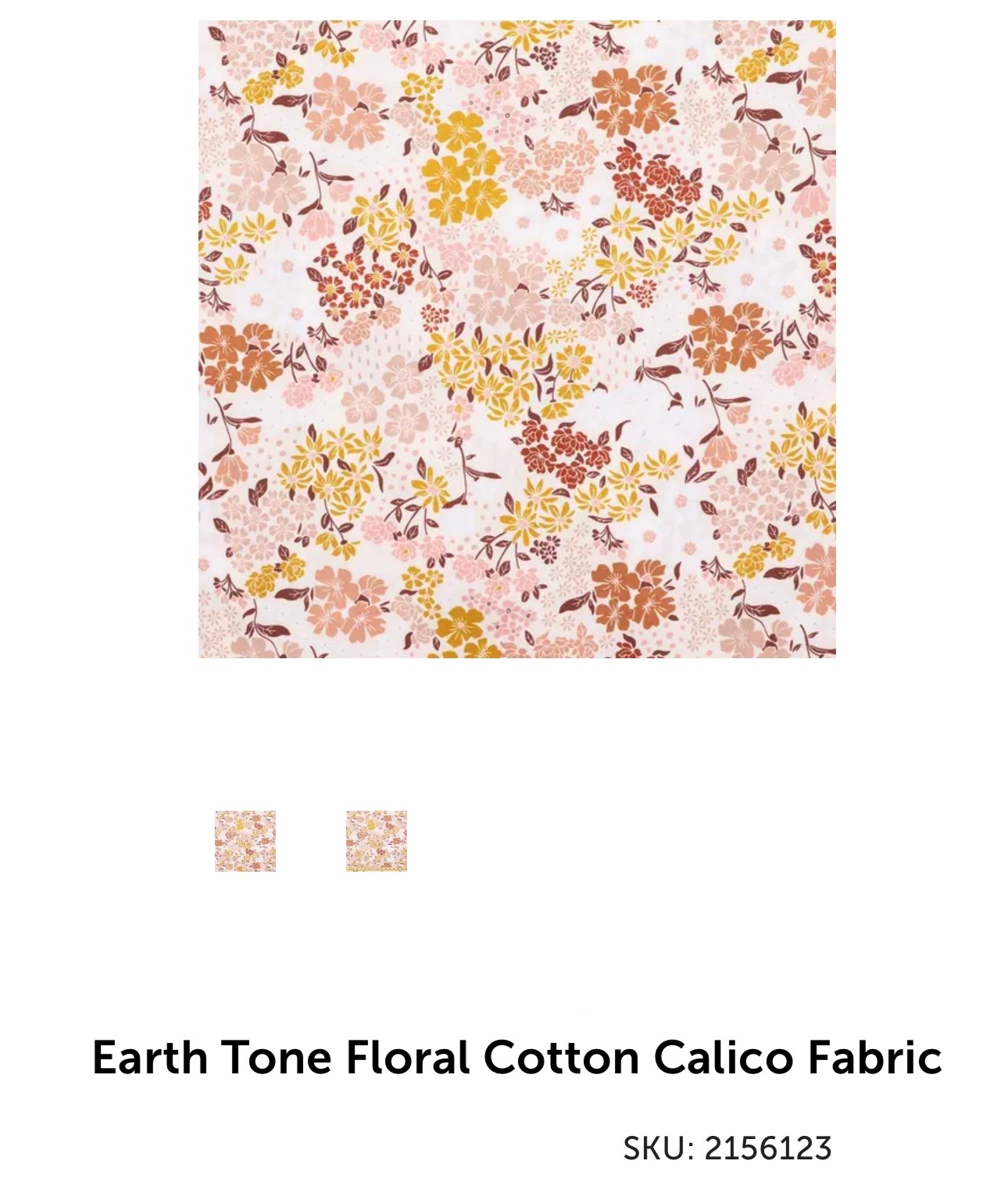 Earth Tone Floral Cotton Calico_2156123