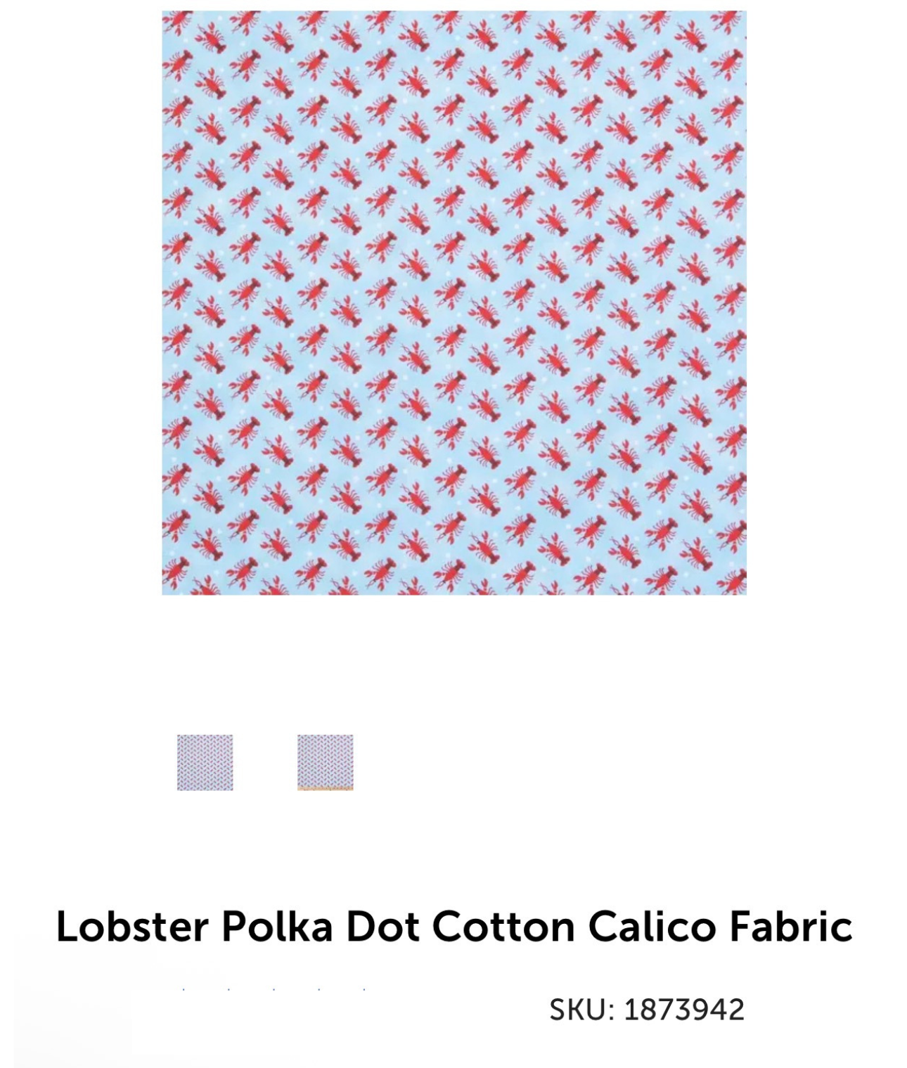 Lobster Polka Dot Cotton Calico_1873942