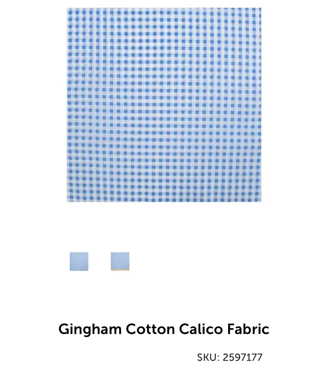 Gingham Cotton Calico Fabric_2597177