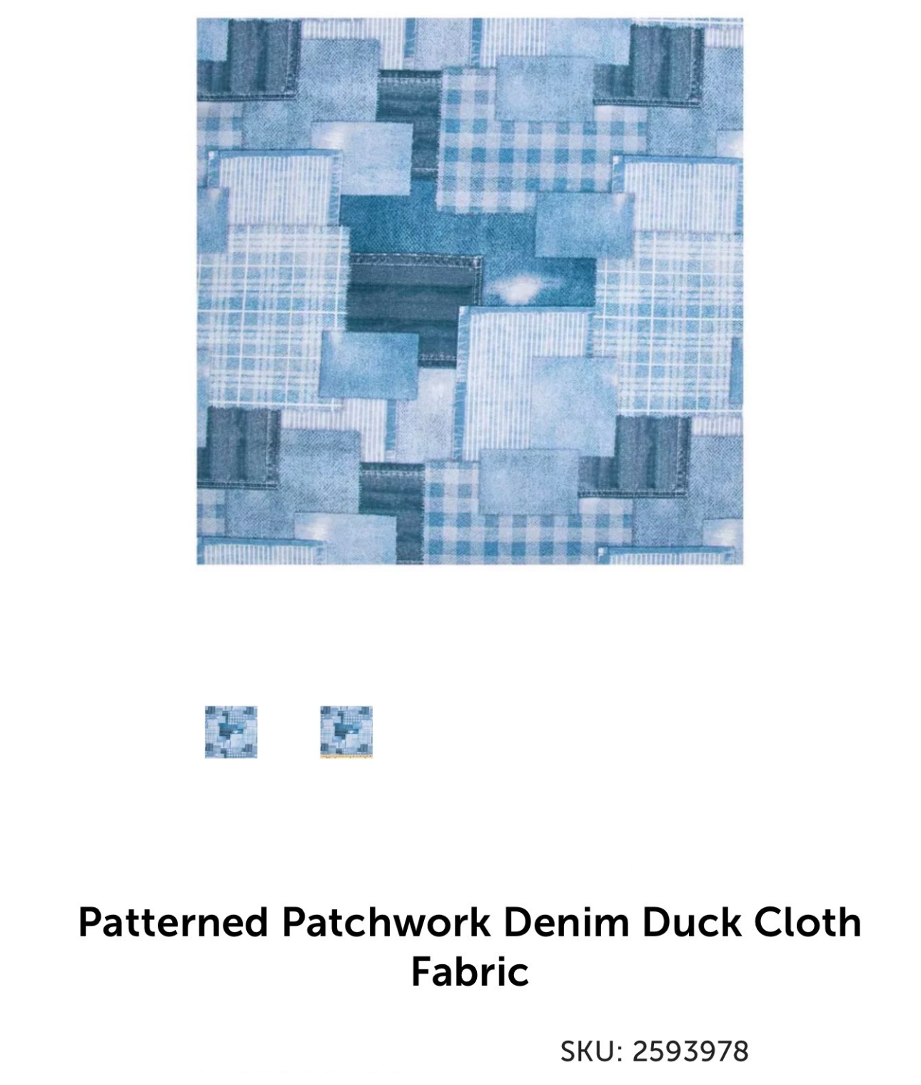 Patterned Patchwork Denim Duck Cloth_2593978