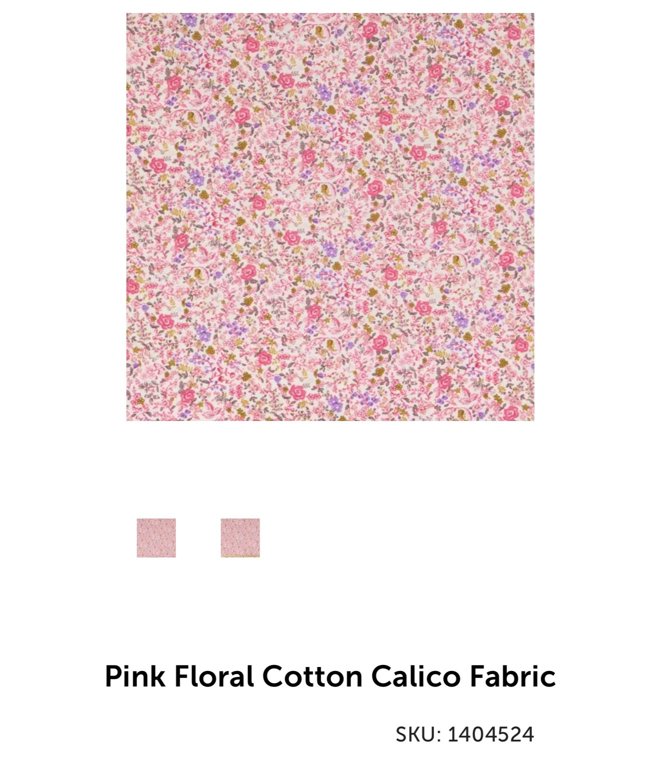 Pink Floral Cotton Calico_1404524