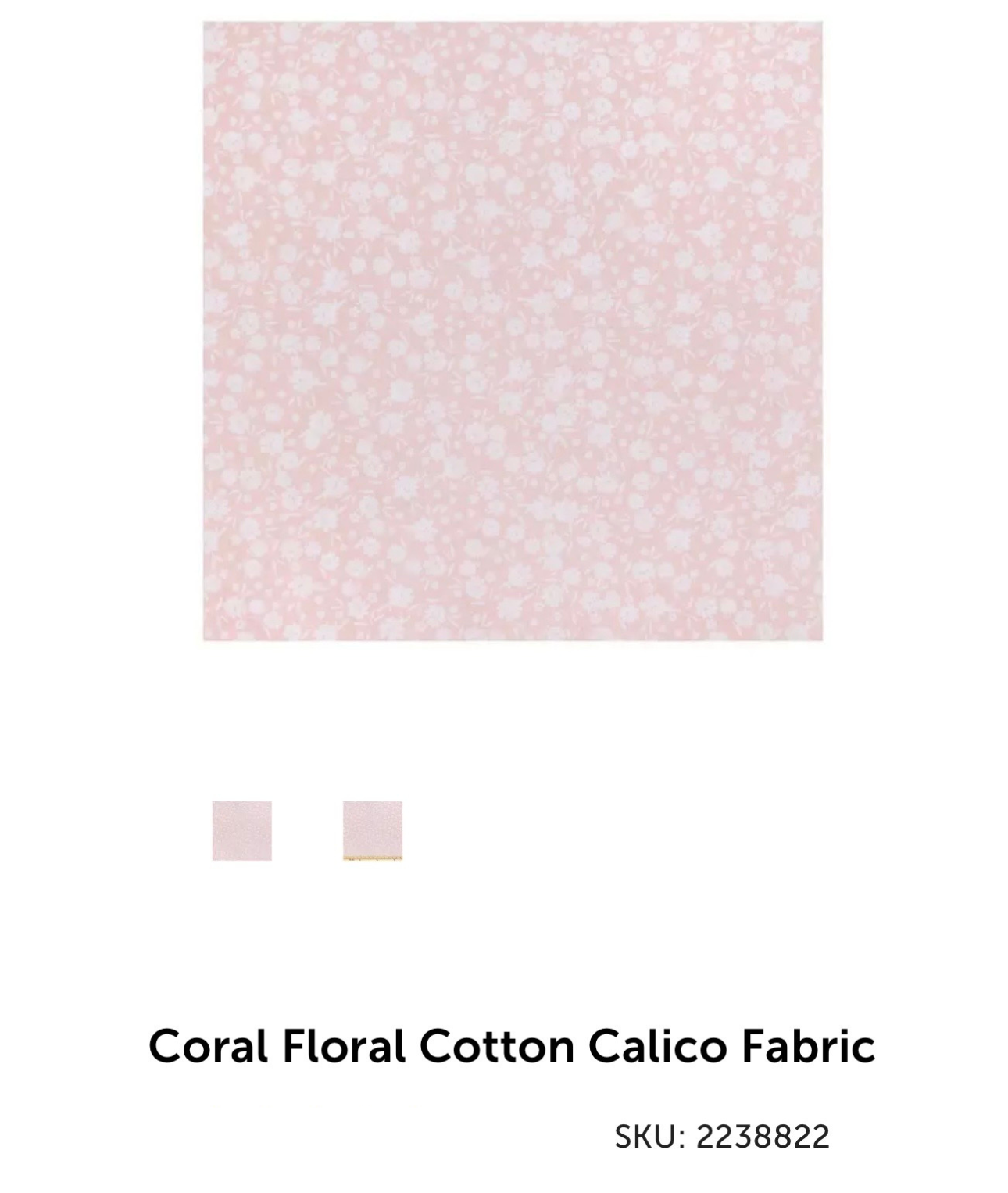 Coral Floral Cotton Calico_2238822
