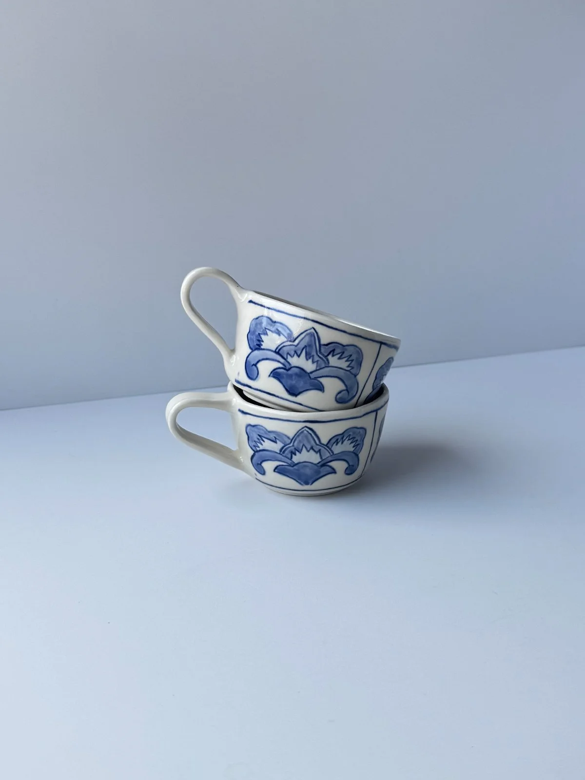 Hexagon tea cup (hand-painted)