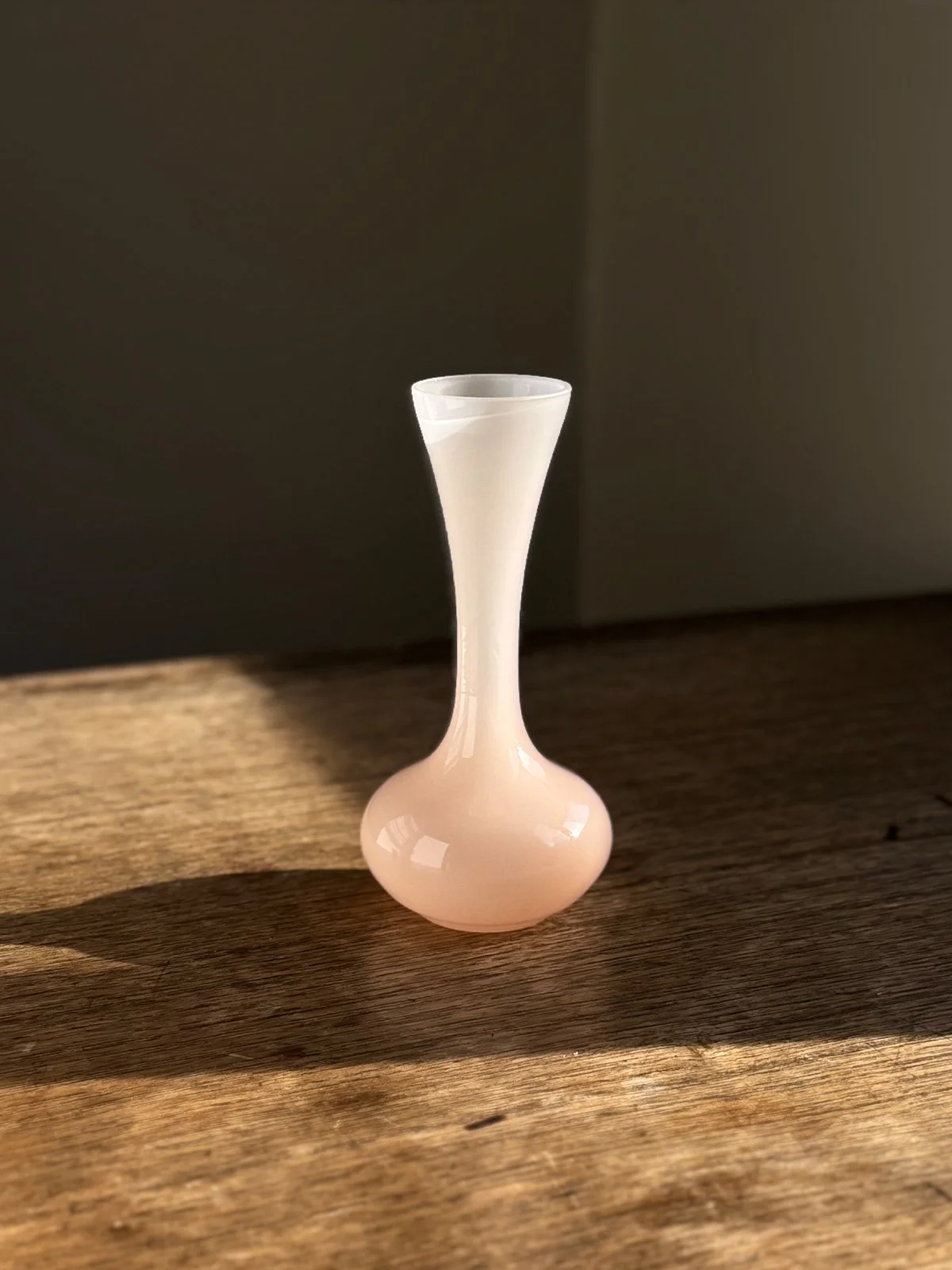 Peachy French Opaline Vase